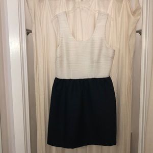 Julie Brown Corina Dress in Ivory Navy